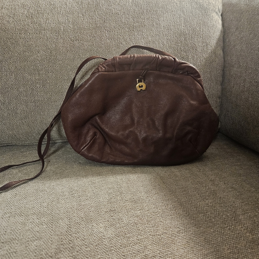 Vintage Etienne Aigner Oxblood Leather Bag